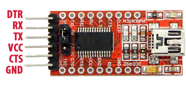 FTDI USB to TTL Serial Adapter - 3.3V and 5V